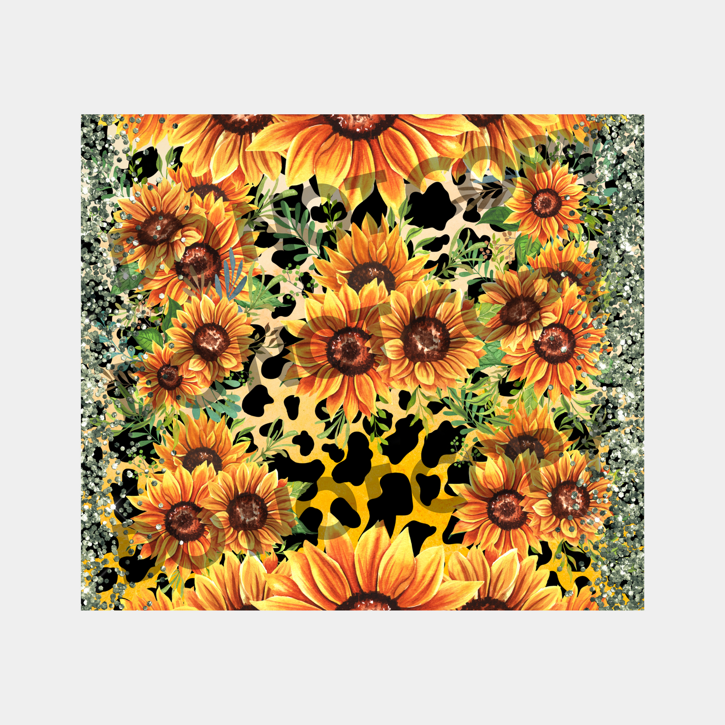 Sunflower Leopard Sublimation Tumbler Transfer