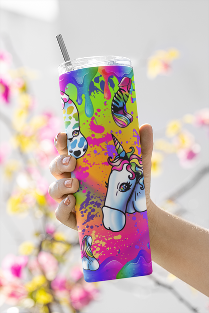 Unicorn Rainbow Penis Tumbler