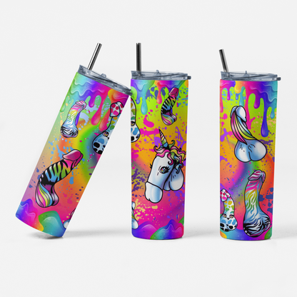 Unicorn Rainbow Penis Tumbler